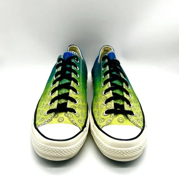 Converse Shoes Men Size 12 Women 14 Chuck 1970s Happy Camper 'Blue Green 167642C